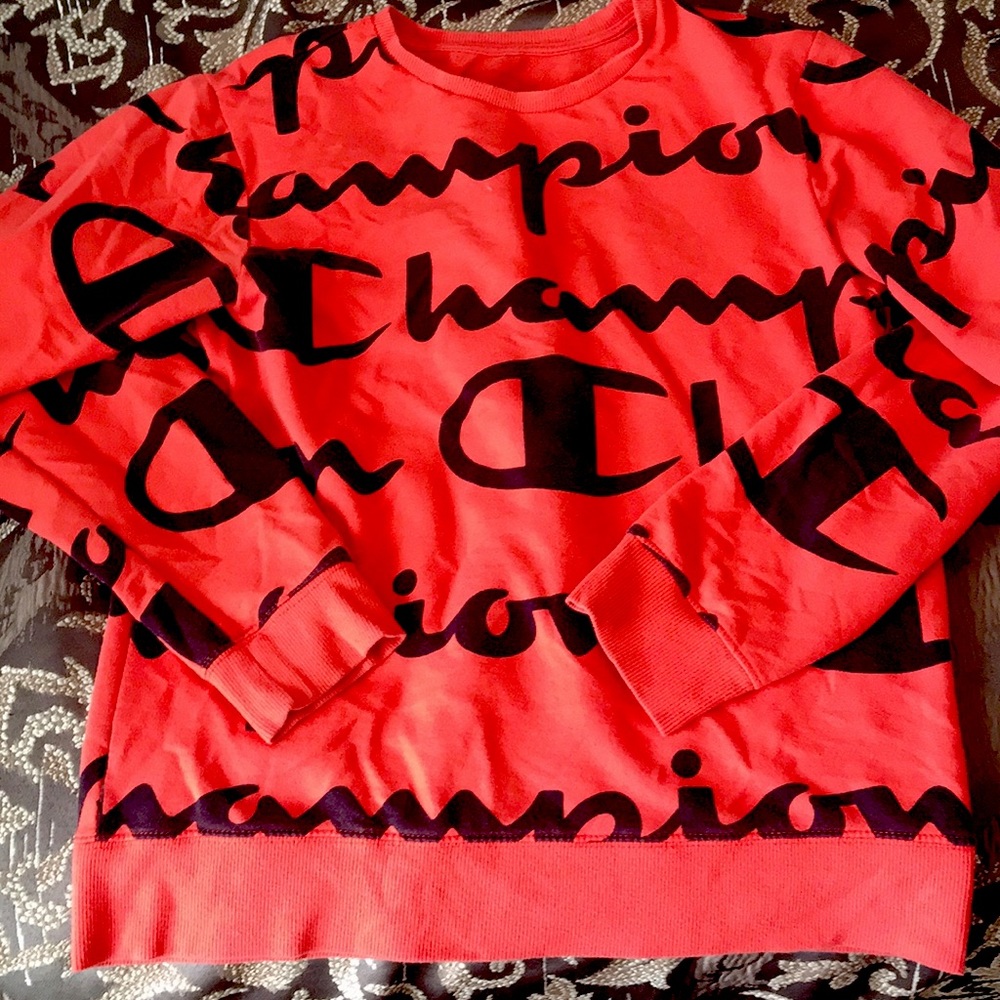 Champion long sleeve (red and black)